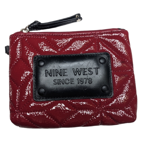 Nine West Red Quilted Zip Wallet Coin Purse❤️ - Picture 1 of 3